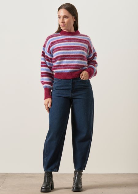 Pull en mohair certifié | rayé multicolore "sérena", WeDressFair, photo 5