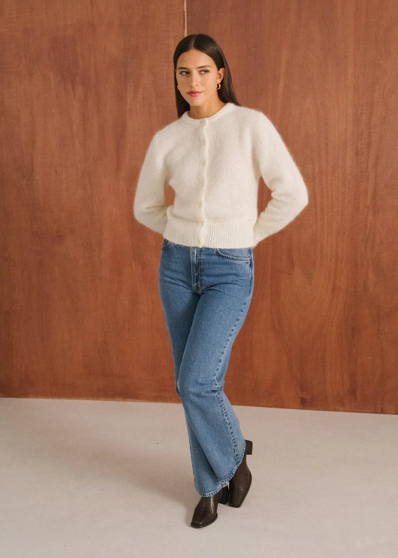 Gilet en mohair certifié | écru "grace", Bonjour Demain, photo 5