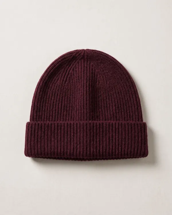 Bonnet en laine mérinos recyclée | bordeaux, WeDressFair