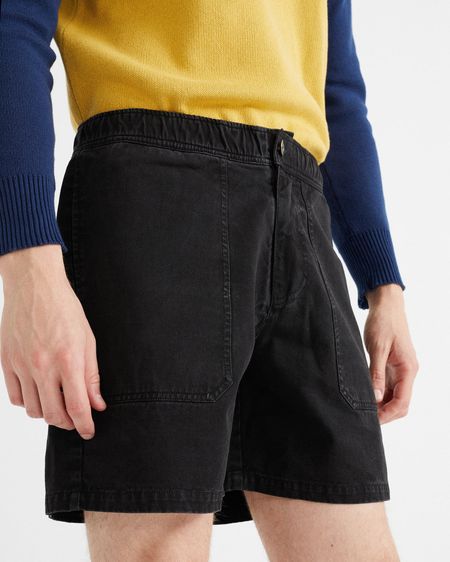 Short cargo noir en coton bio - kivu