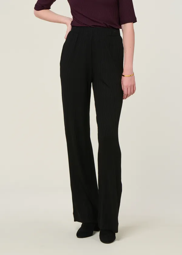 Pantalon ample côtelé en tencel | noir "smilla black", Jan'n June