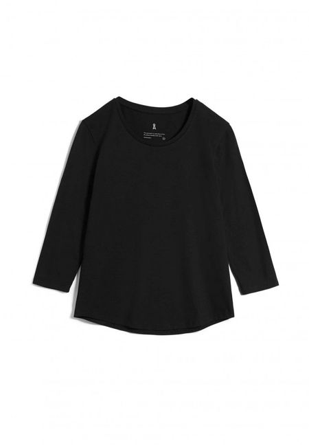 T-shirt à manches 3/4 noir en coton bio - neaa, Armedangels, photo 5