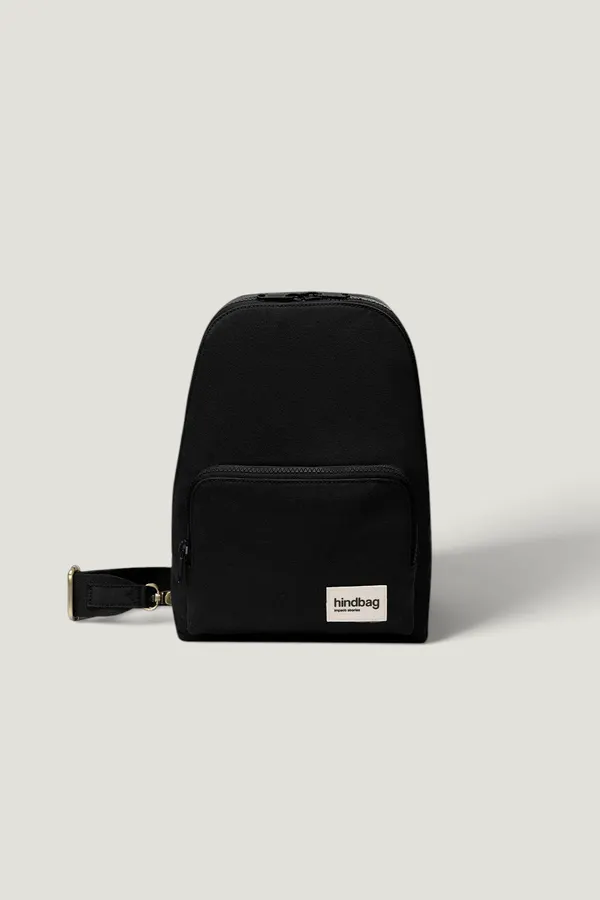 Sling bag en coton bio | noir "felix noir", Hindbag