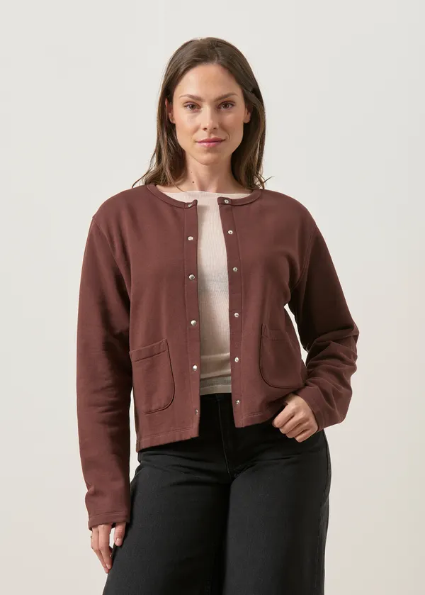 Gilet en coton bio | chocolat, WeDressFair