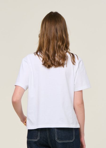 T-shirt boxy en coton bio | blanc - WeDressFair