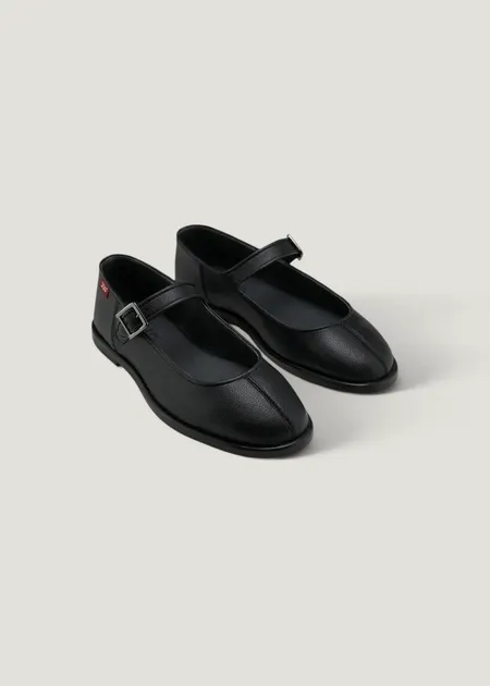 Ballerine à bride | noir "Gaia noir" - Zèta Shoes