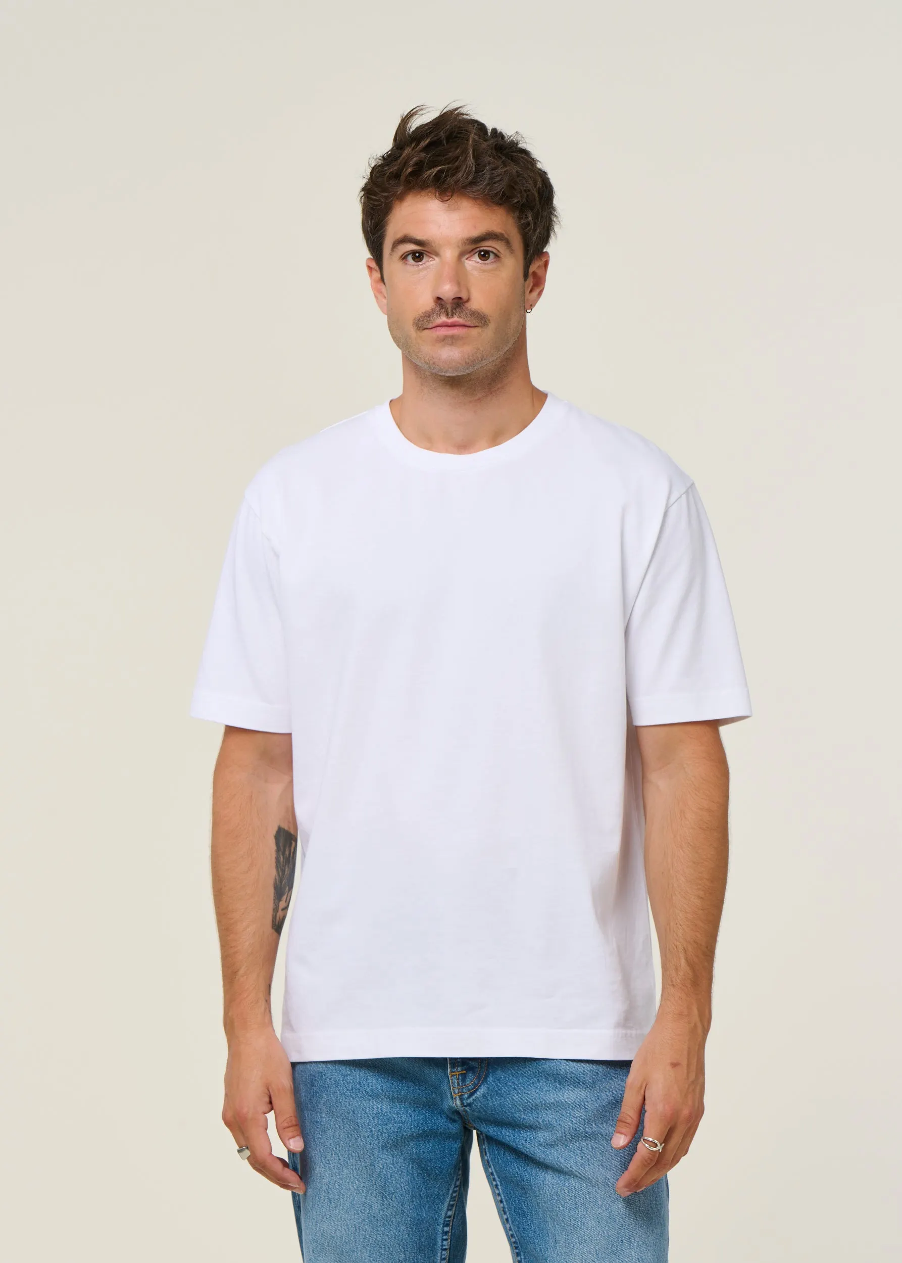 T-shirt oversize en coton bio | blanc, WeDressFair, photo 1