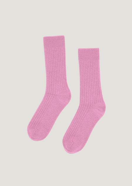 Chaussettes en laine mérinos recyclée | rose "merino wool blend sock - cherry blossom"