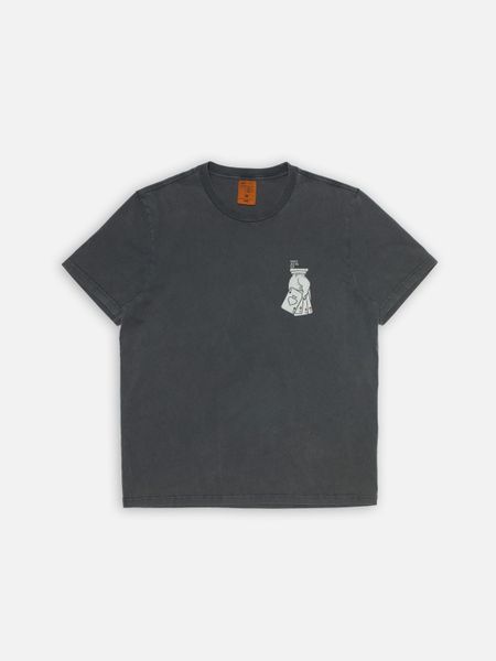 T-shirt imprimé en coton biologique | gris "roy nope t-shirt - antracite"