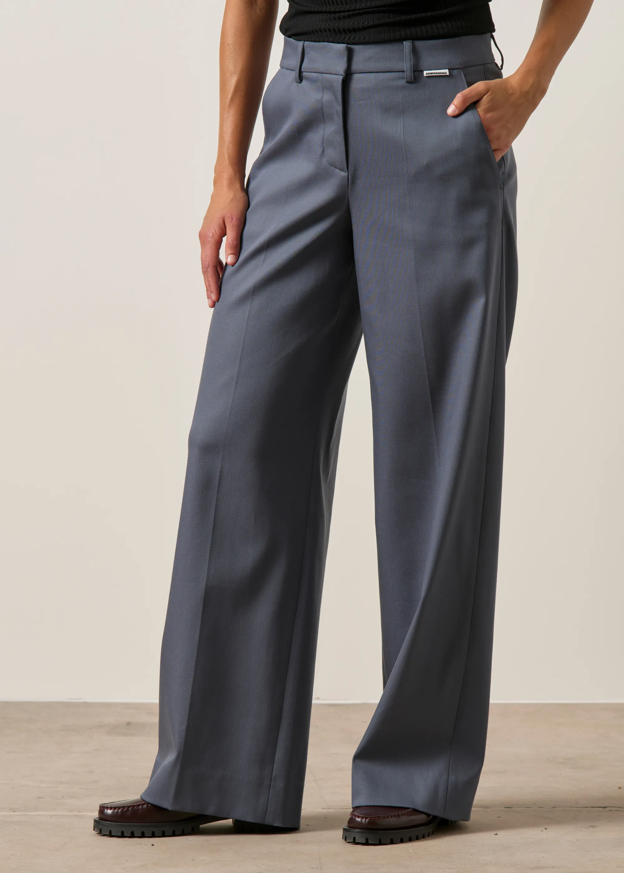 Pantalon ample en tencel | gris "Leandraa pant - moonshadow", Armedangels, photo 1