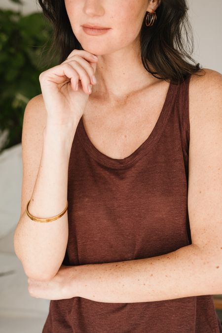 Débardeur en lin upcyclé | chocolat - WeDressFair