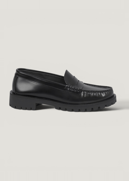 Mocassin en cuir vernis certifié | noir "iris"