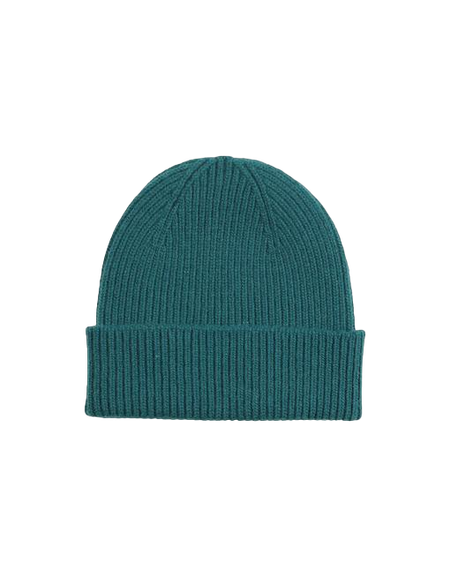 Bonnet vert turquoise en laine mérinos recyclée - merino wool beanie ocean green