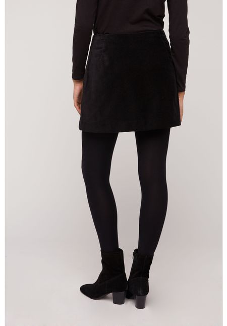Jupe noire velours en coton bio - layla, People Tree, photo 5