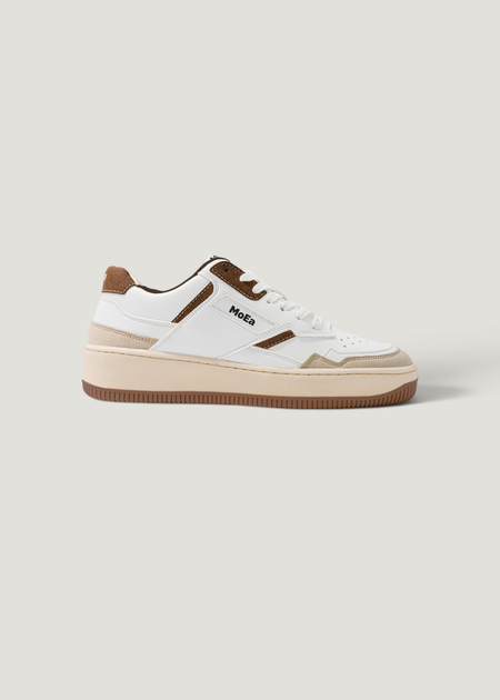 Baskets vegan | multicolor "gen1 - coco white & brown suede" - Moea