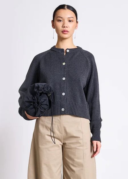 Gilet en coton bio | gris "sivia - anthracite" - Jan'n June