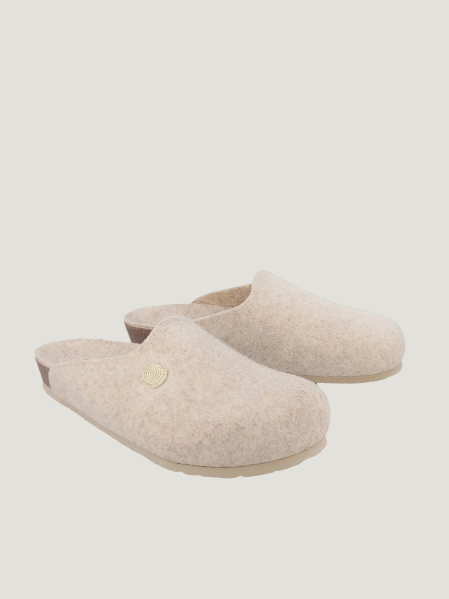Chaussons sabots en matières recyclées | beige "helsinki monochrome beige", Genuins, photo 2