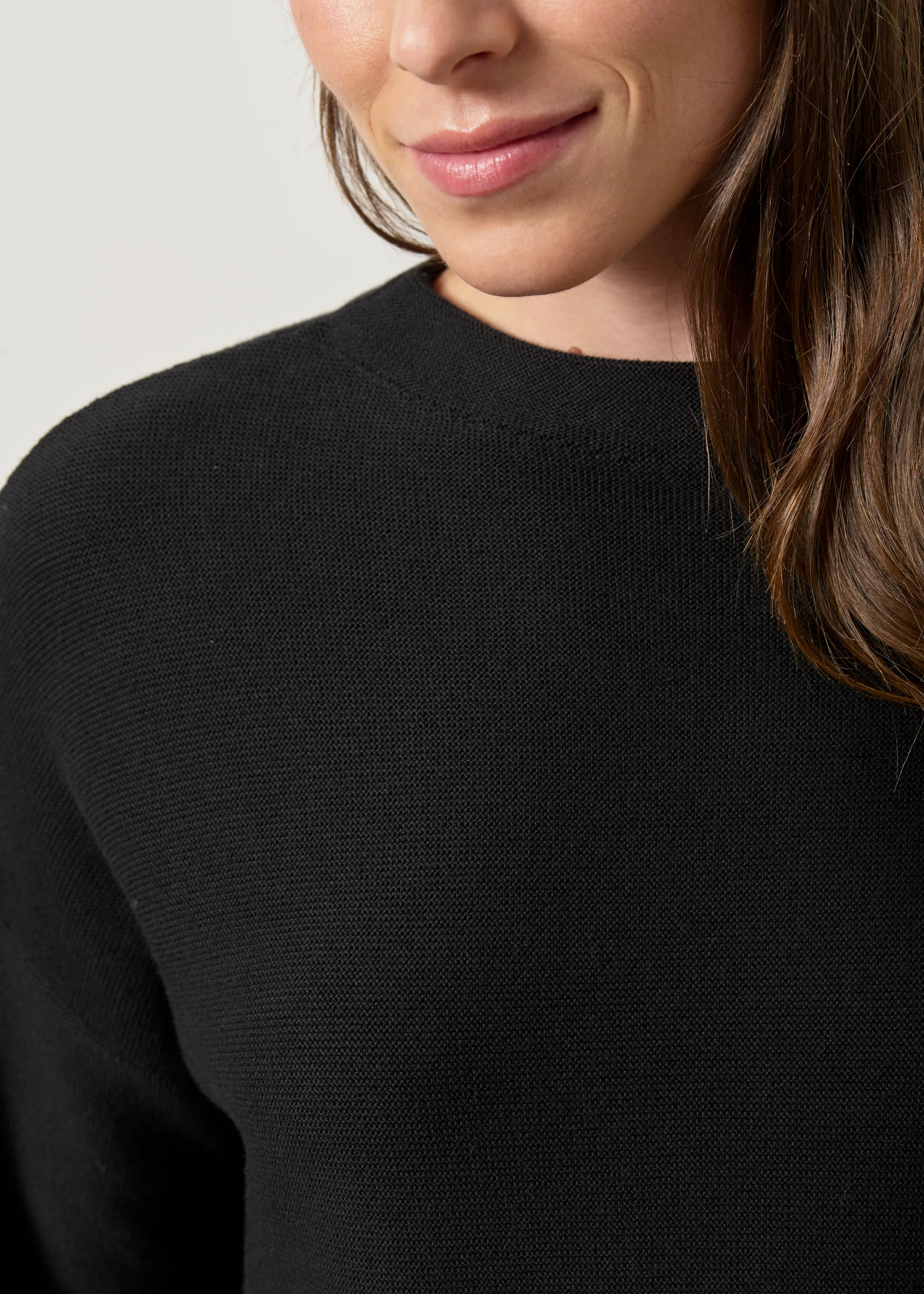Pull en coton bio | noir "Merinaa", Armedangels, photo 2