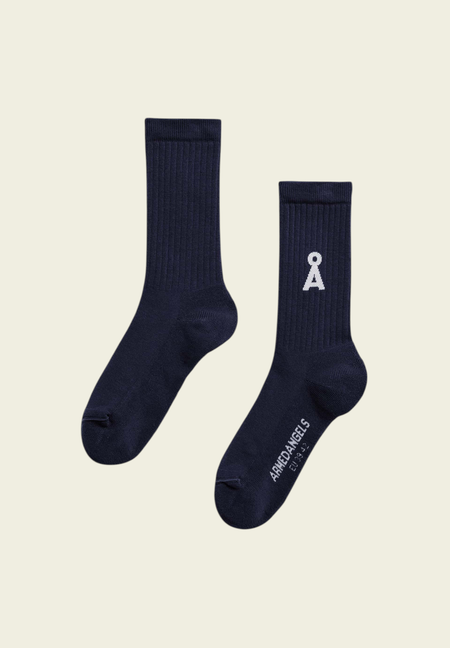 Chaussettes en coton biologique | marine "saamus bold - night sky"