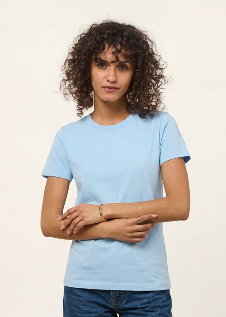 T-shirt en coton bio | bleu ciel, WeDressFair, photo 6
