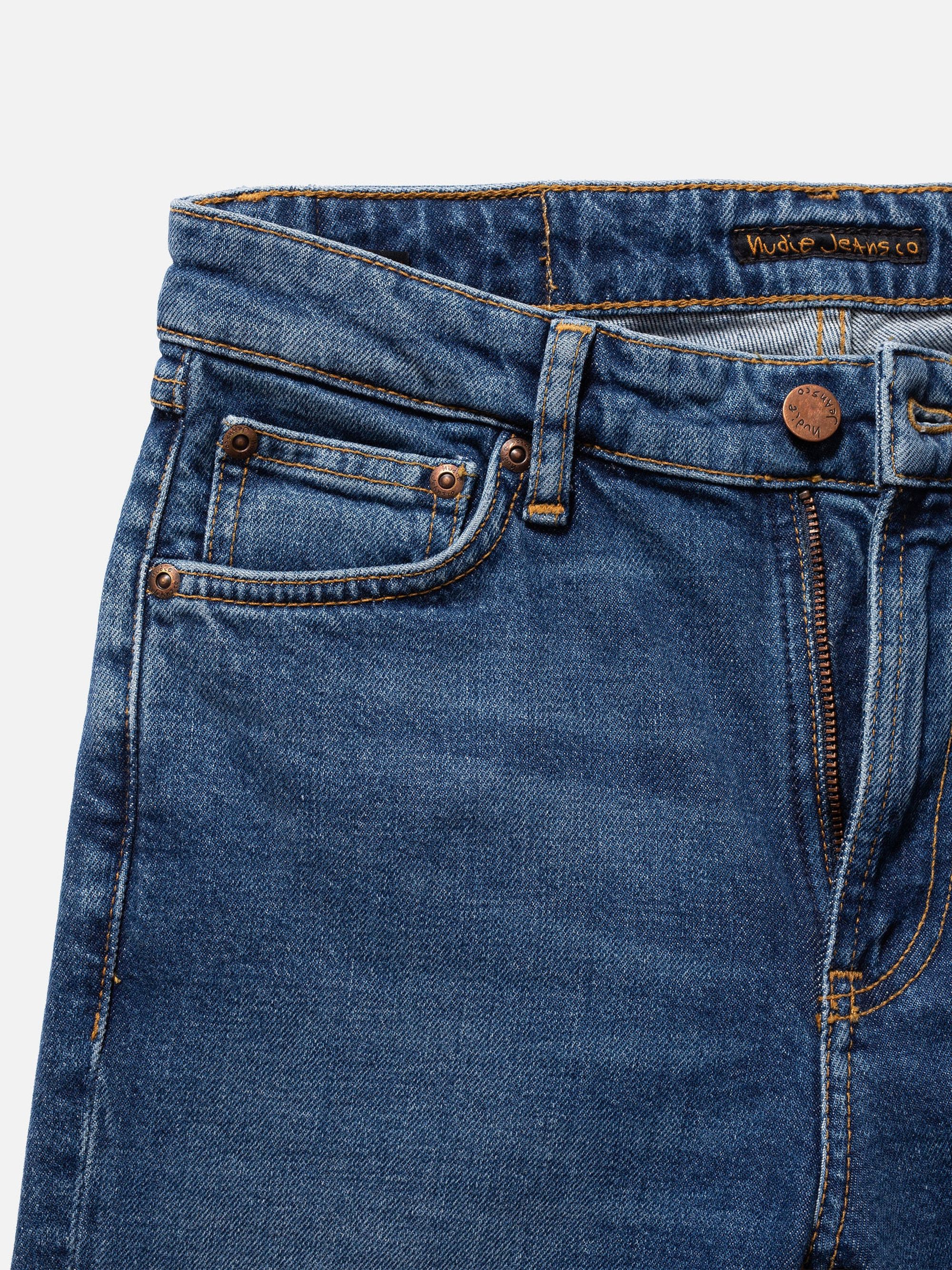Slim Jeans aus Bio-Baumwolle | Blau "mellow mae blue mud", Nudie Jeans, Foto 6