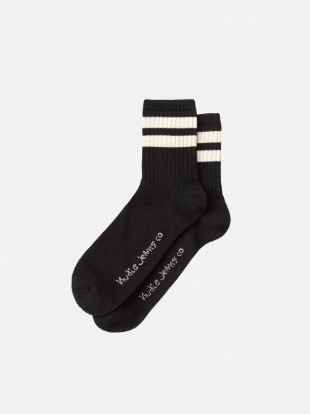 Chaussettes basses noires en coton bio - amundsson low cut black