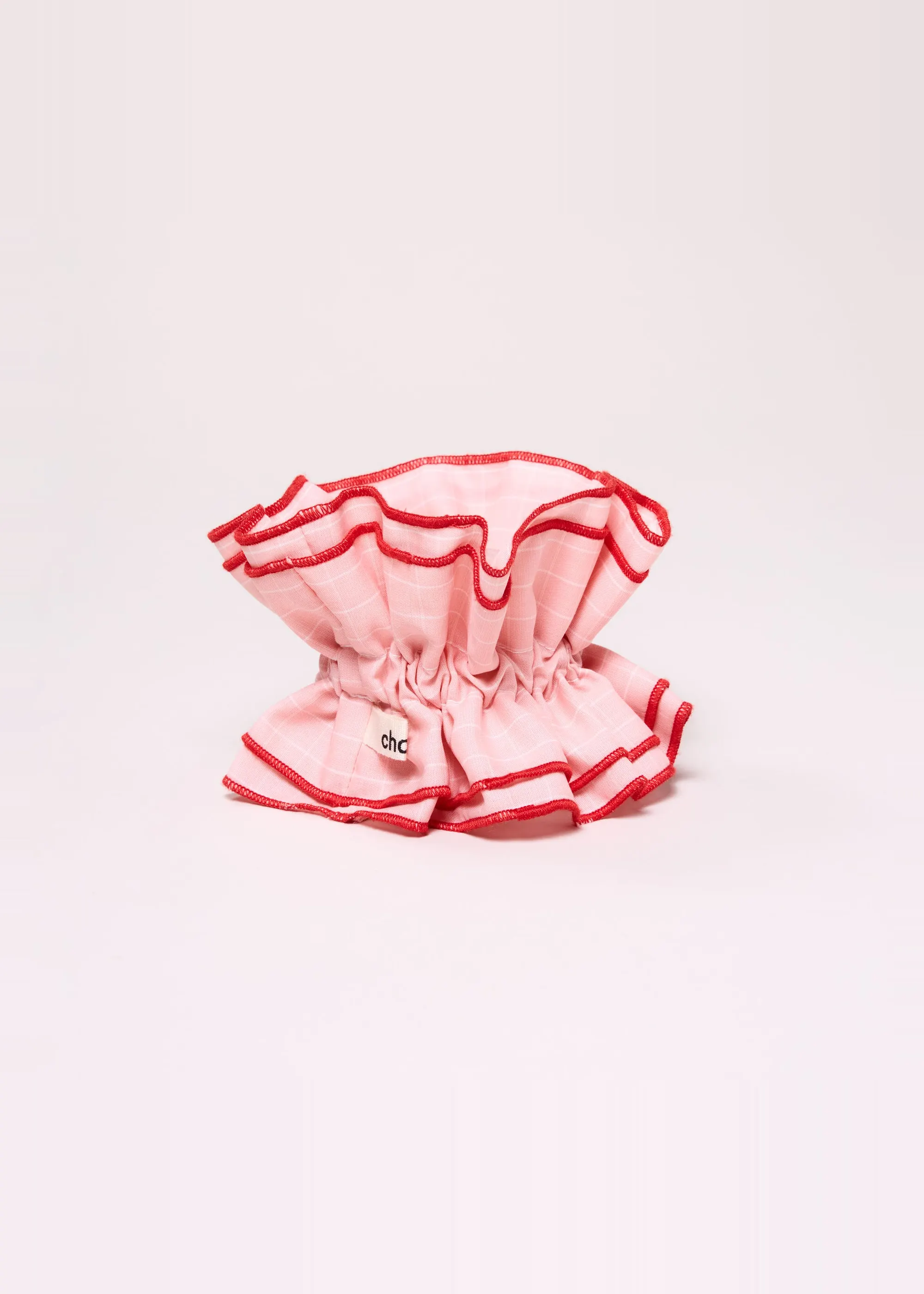 Maxi chouchou en matière upcyclée | carreaux rose / blanc, Chou², photo 2