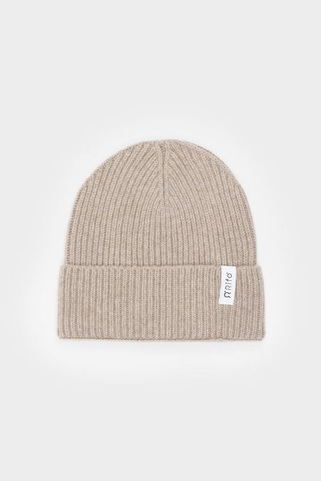 Bonnet en cachemire recyclé | crème "cappello marcello beige cantuccino"