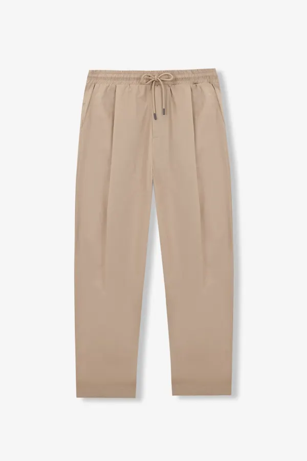 Pantalon droit en coton bio | taupe "smart pants cotton", Unfeigned