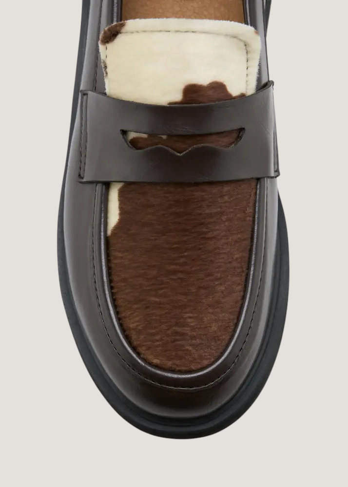 Mokassin aus veganem Material | Beige und Braun "Douro vache - vache", Zèta Shoes, Foto 3
