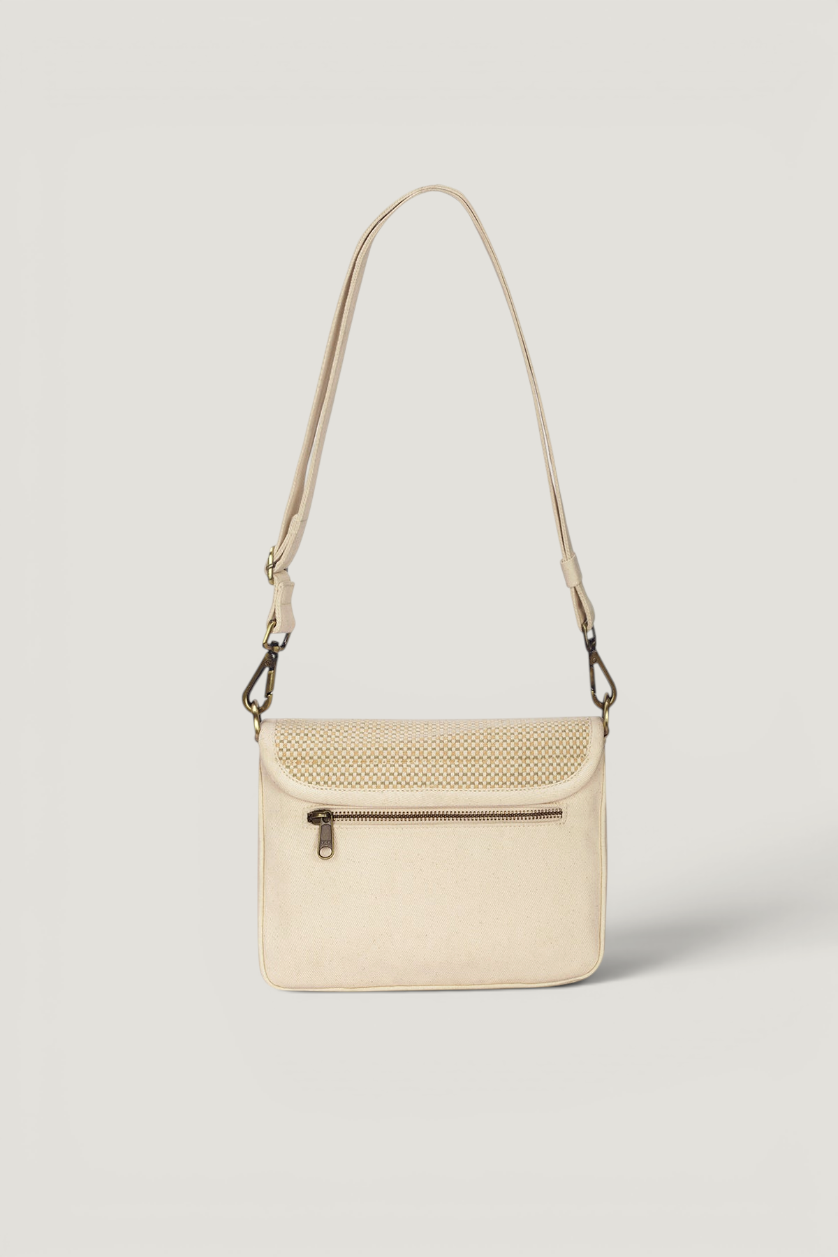 Sac bandoulière en coton bio | tressage nude "margault tressage nude", Hindbag, photo 3