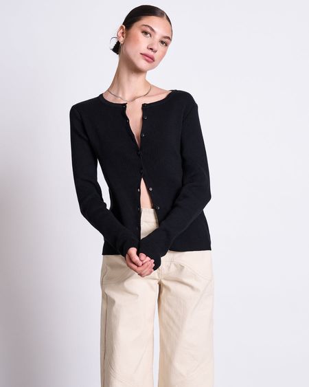 Gilet en coton biologique | "glimt - black" - Jan'n June