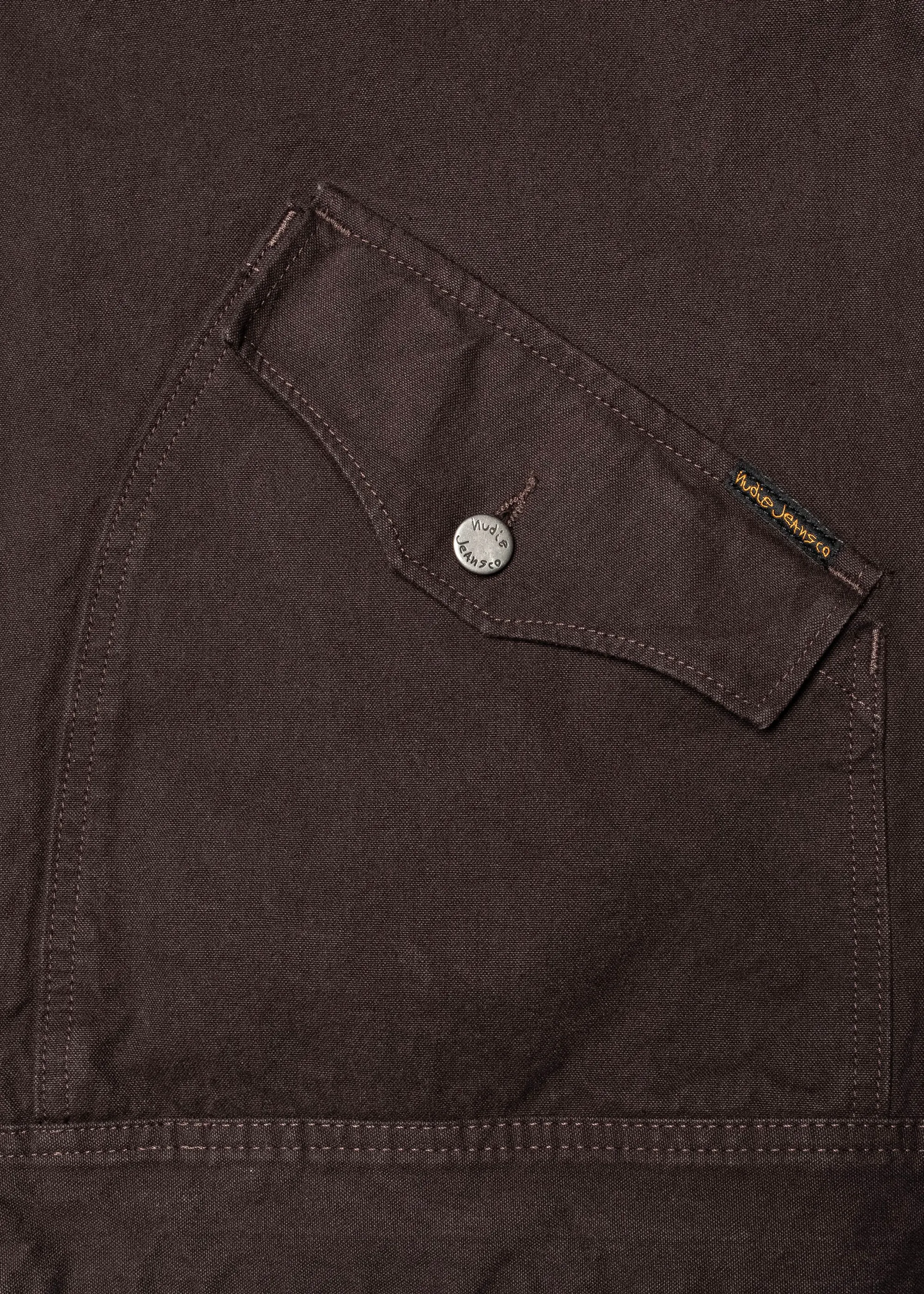 Veste zippée en coton bio | marron "Blake zip jacket duck canvas - dark-brown", Nudie Jeans, photo 5
