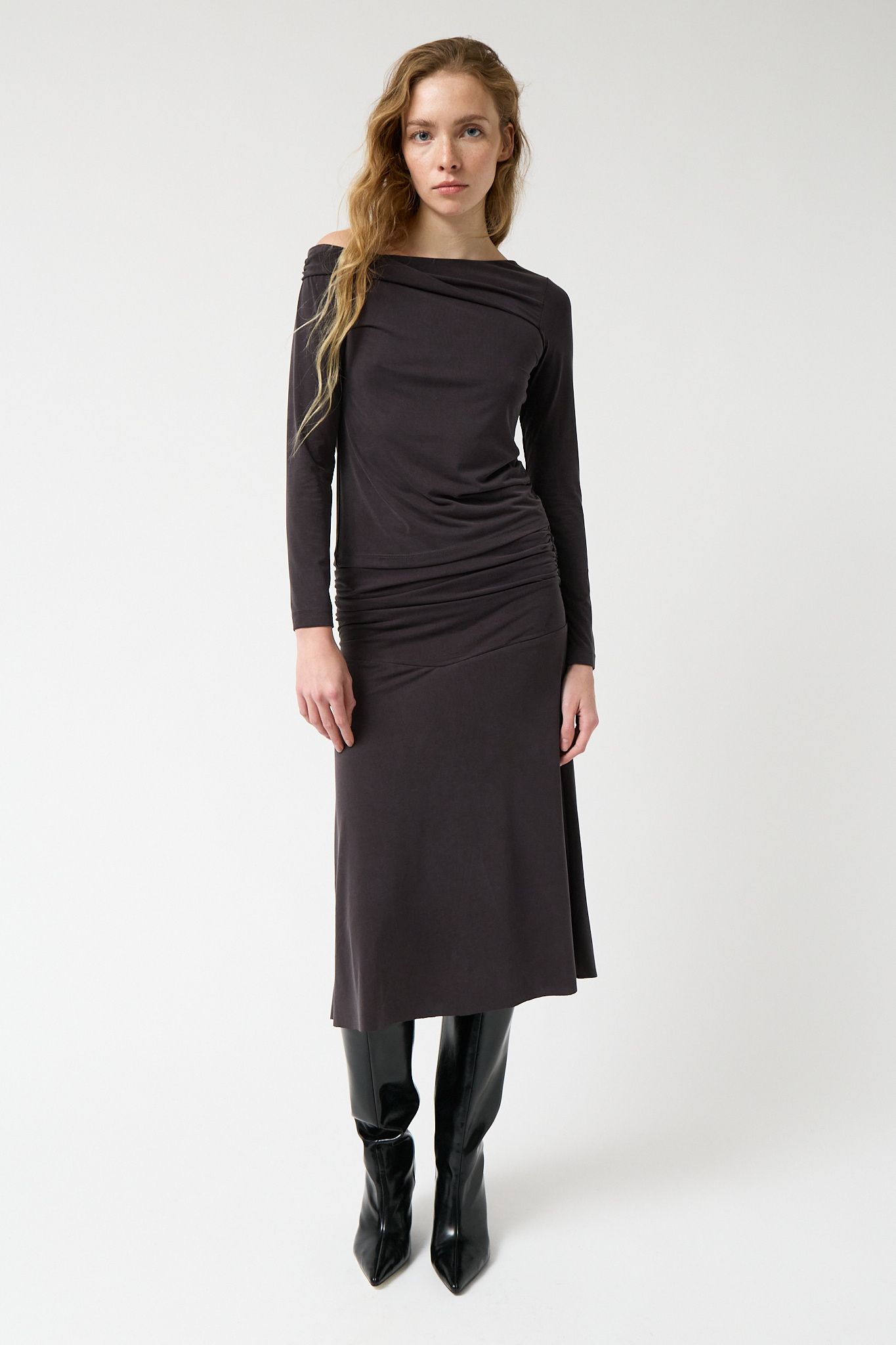 Rock aus Lyocell und Sorona | Anthrazit "Galena skirt", AMT Studio, Foto 4