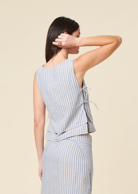 Top en coton bio | rayé "tie top - multi stripe", Rotholz, photo 3