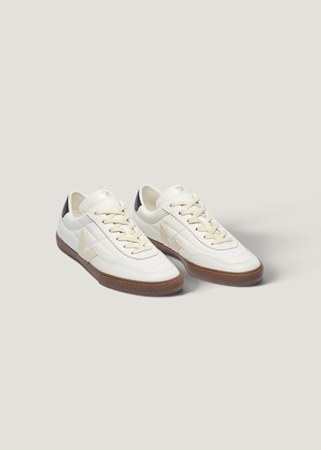 Baskets en cuir | blanc "panenka - white_black_bark" - Veja