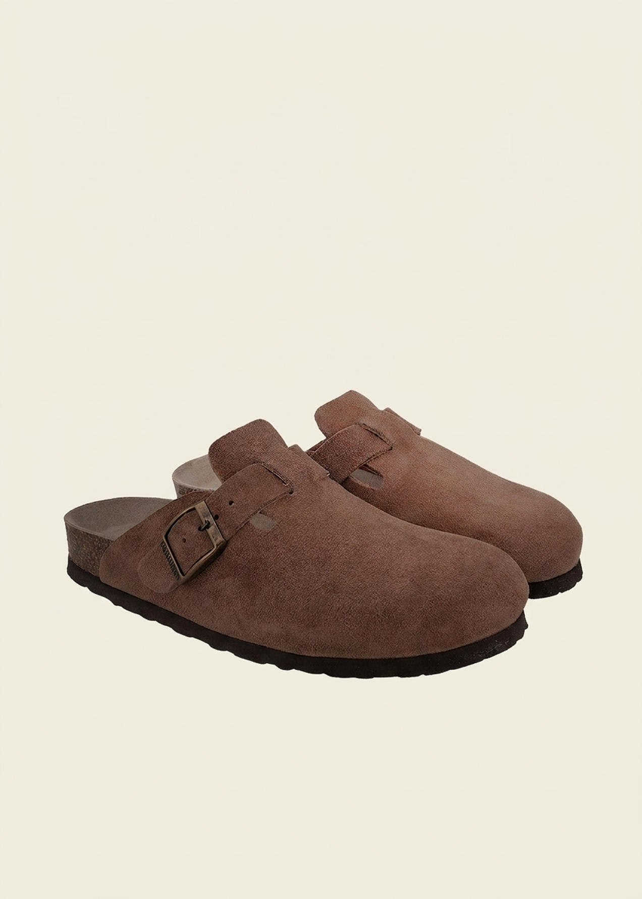 Clogs aus zertifiziertem Leder | Braun "riva velour terra", Genuins, Foto 3