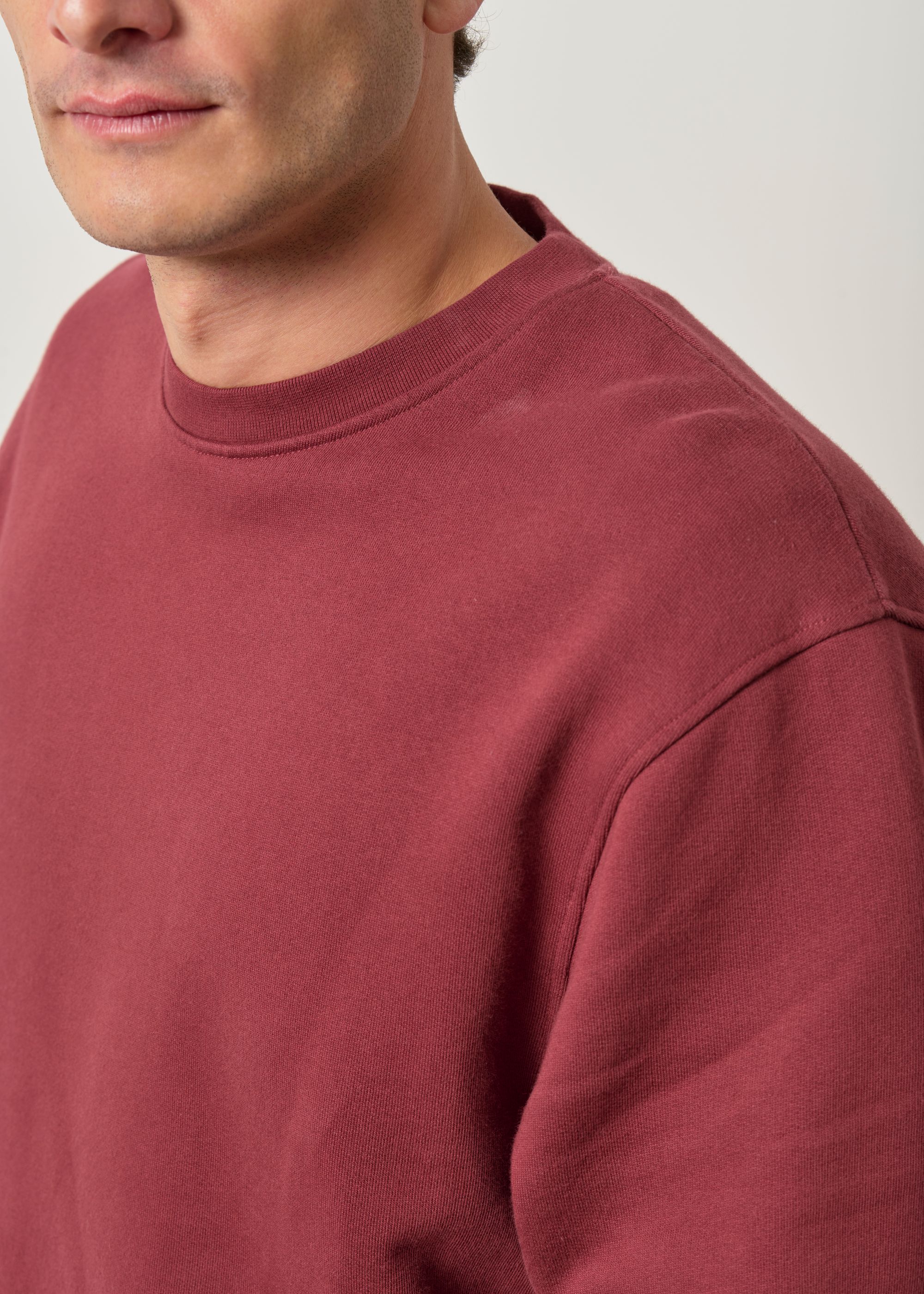 Oversize-Sweatshirt aus Bio-Baumwolle | Bordeaux, WeDressFair, Foto 2