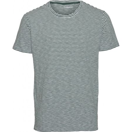 T-shirt rayé vert forêt en coton bio - alder