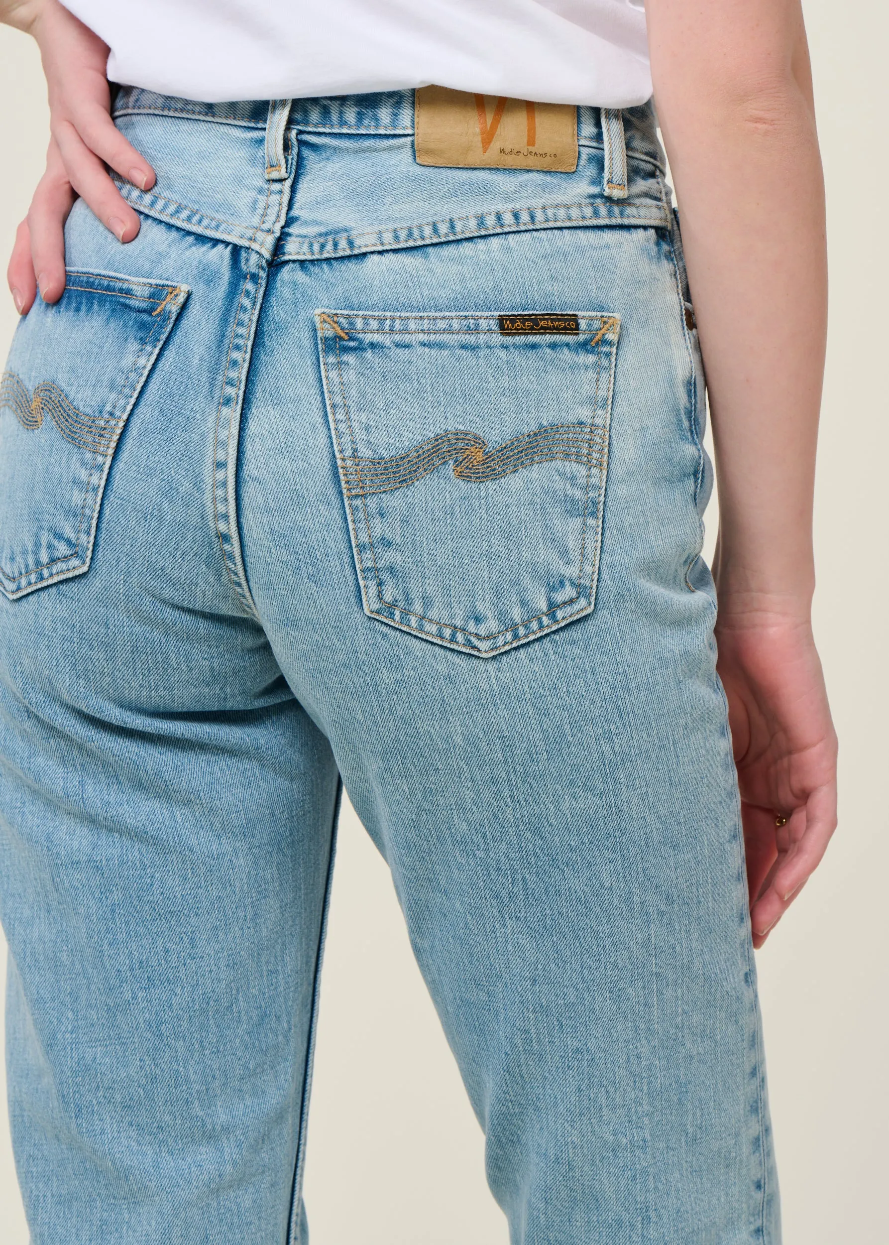 Jean mom en coton bio | bleu clair "breezy britt summer salt", Nudie Jeans, photo 2