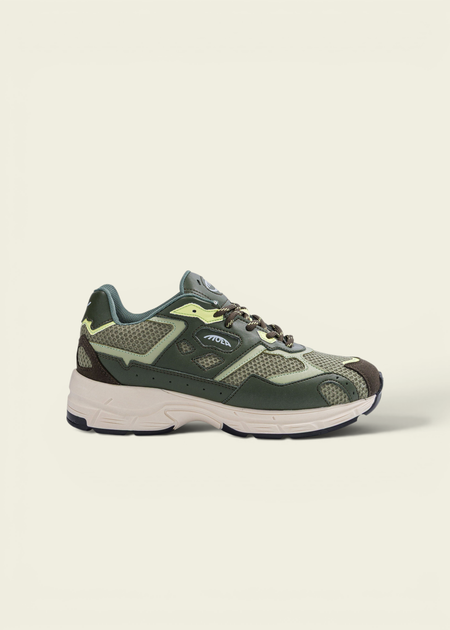 Baskets vegan | beige "rush - green acid" - Moea