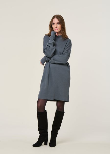 Strickkleid aus Bio-Baumwolle | Grau "nuna - turbulence", Jan'n June, Foto 3
