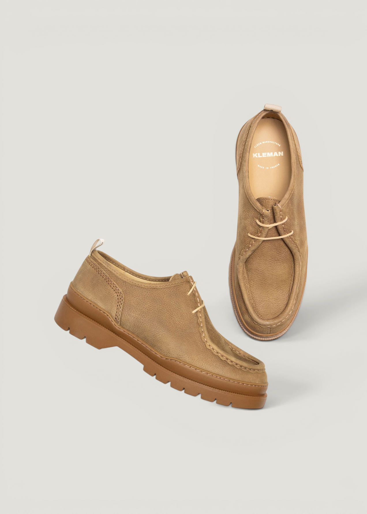 Derbies en cuir certifié | marron "major g tabac", Kleman, photo 3