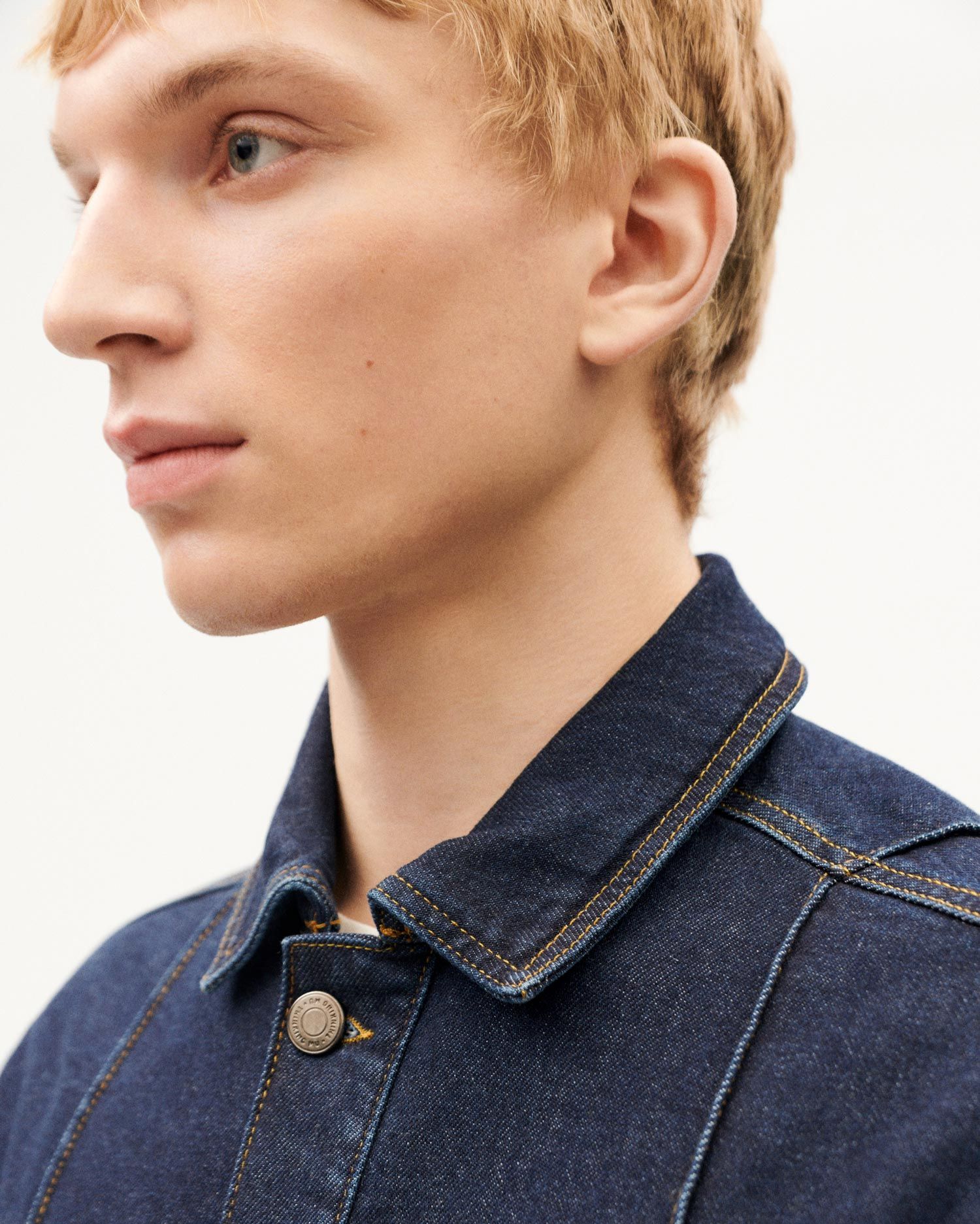 Jacke aus Bio-Baumwoll-Denim | Blau "dark clean denim gus jacket", Thinking Mu, Foto 5