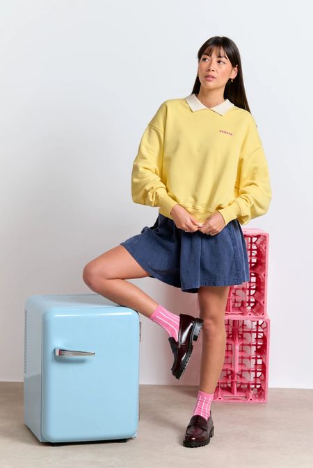 Sweat en coton bio | jaune "Geri pop-corn" - Perpète