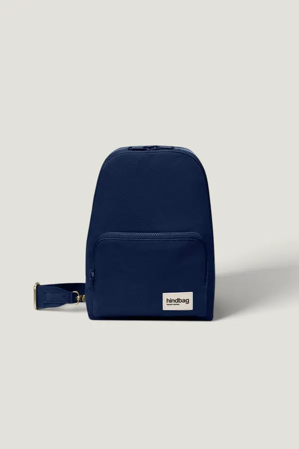 Sling bag en coton bio | bleu "felix navy", Hindbag
