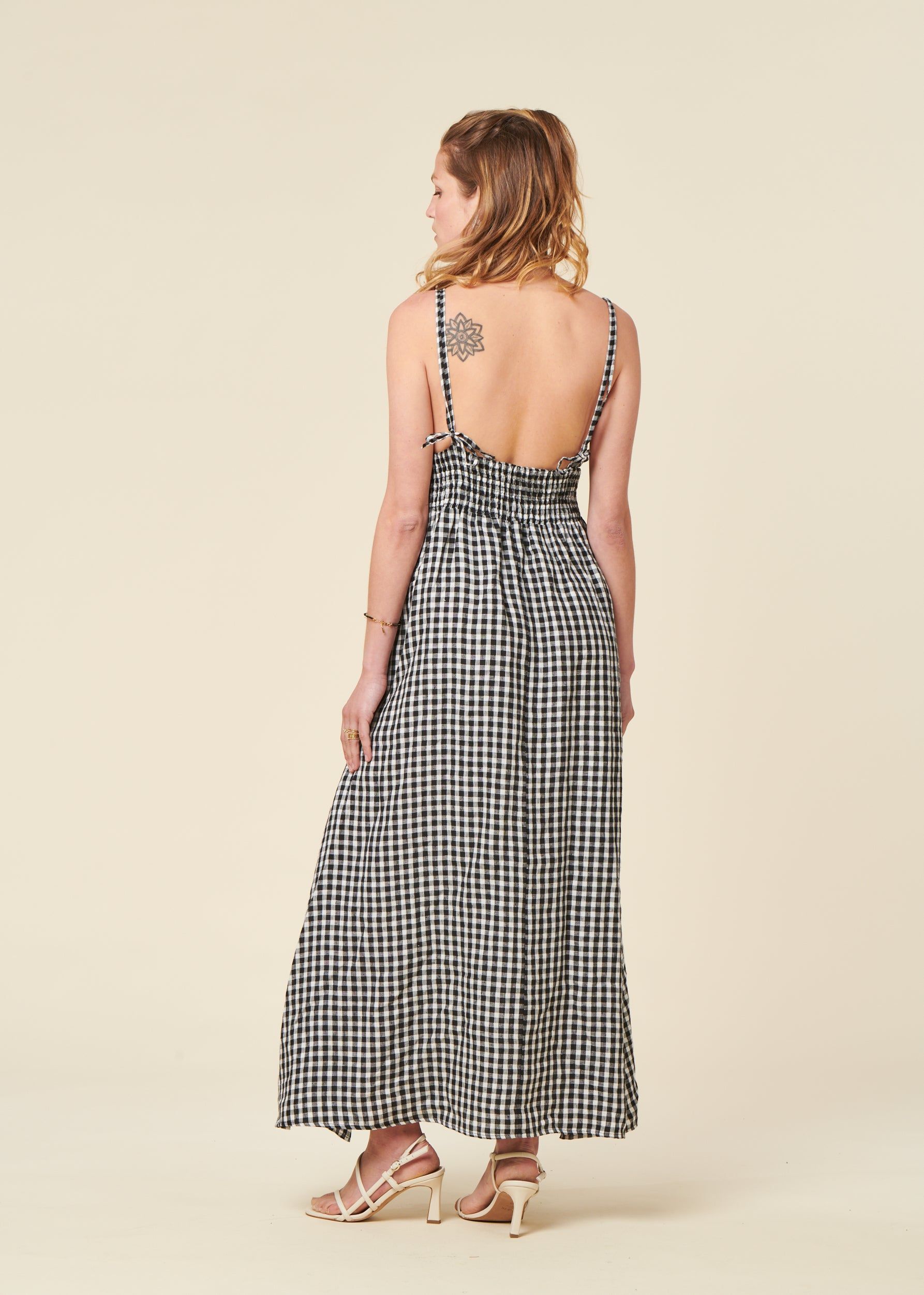 Kleid ada Leinen Vichy-Karo, Bonjour Demain, Foto 5