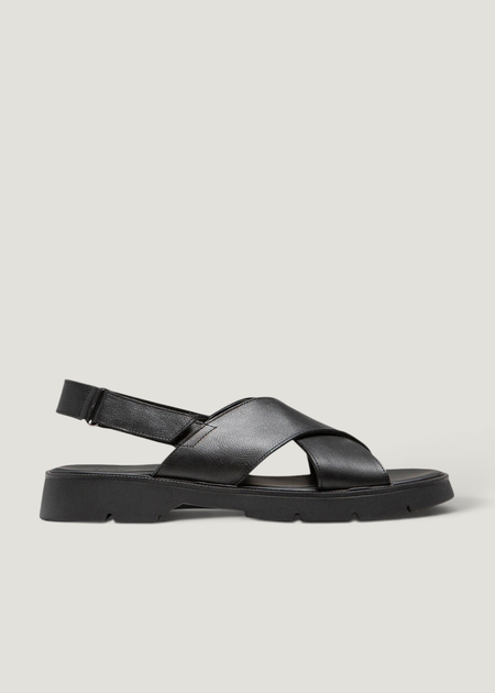 Sandales made in france en cuir certifié | noir "ilot oak noir"