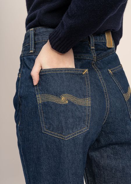 Jean large en coton bio | bleu brut "clean eileen classic blue" - Nudie Jeans