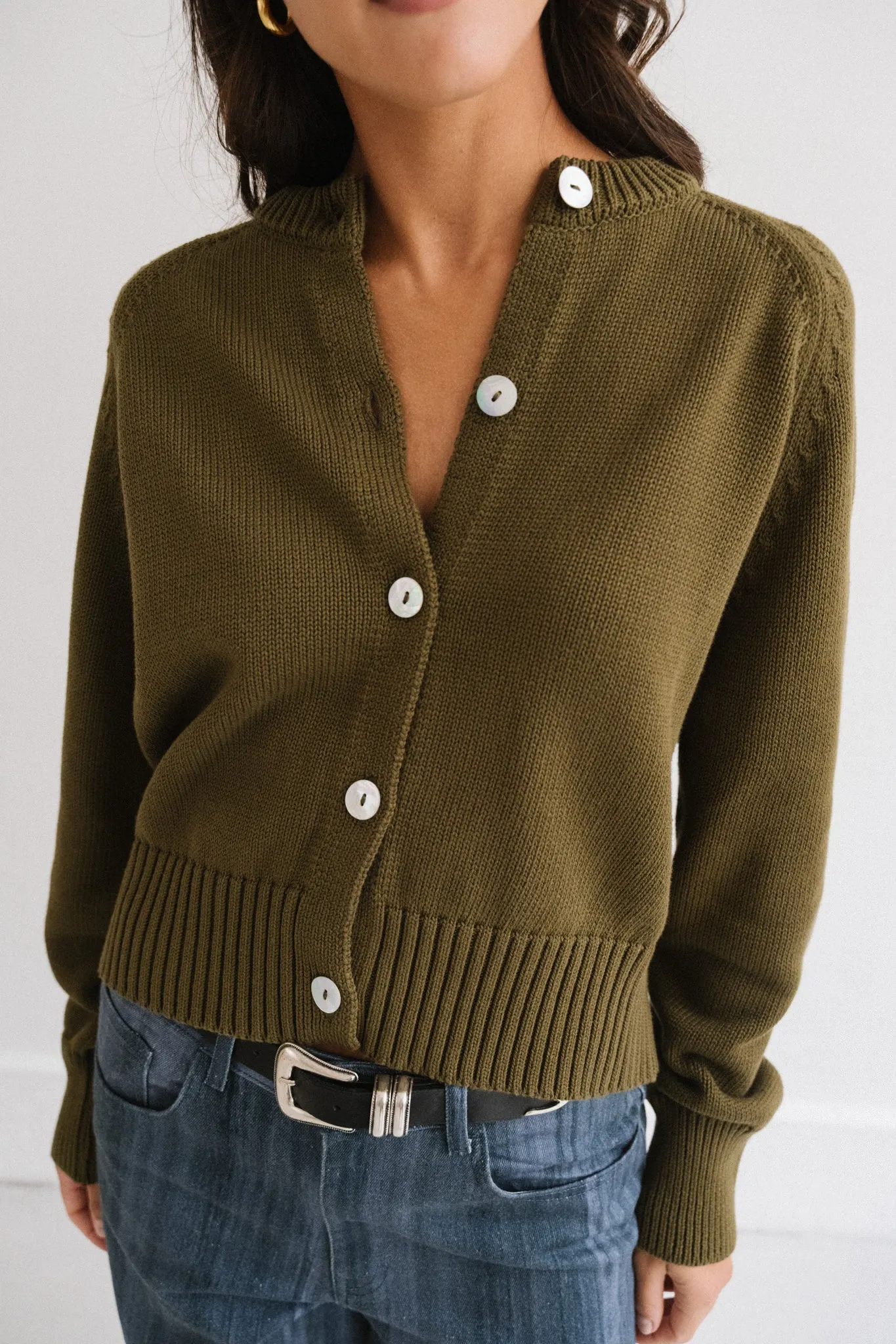 Gilet en coton bio | olive "sivia - woody olive", Jan'n June, photo 4